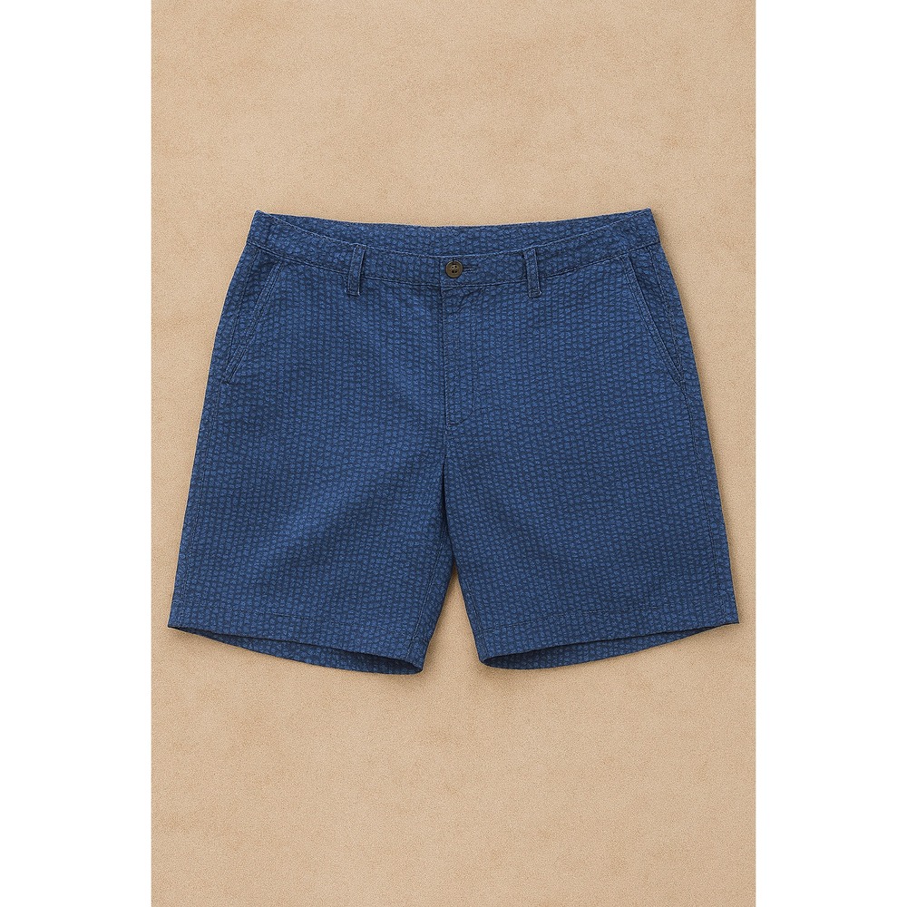 BROOKS BROTHERS Seersucker Shorts Men's 38 Blue Stripe Golf‎ Cotton Summer